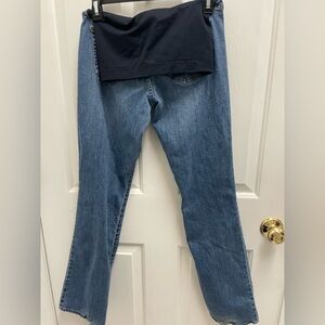Liz Lange Dark Blue Maternity Flare Jeans
